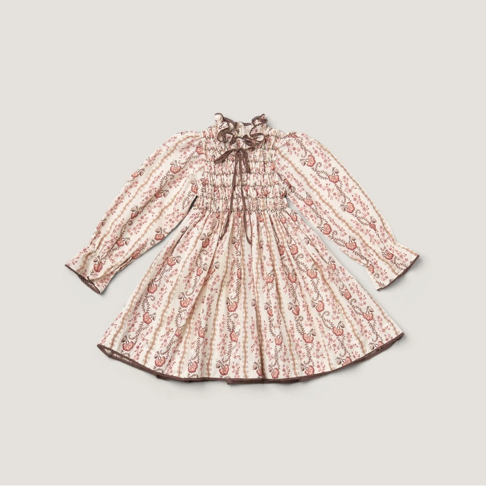 Floral Pink Kids Casual Dress